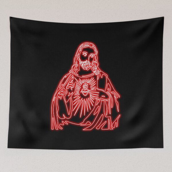 Item preview, Sacred Heart of Jesus Christ - red neon designed and sold by lachataigne.