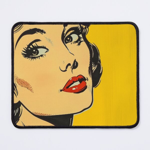 Item preview, Vintage pop art poster of a beautiful woman in vibrant colors designed and sold by JuanmaLW.