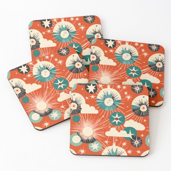 Item preview, Atomic red and teal designed and sold by Joanne Walsh.