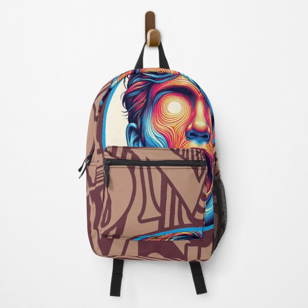 Item preview, OMG I'm late: Surprised Man with Multicolored Headline in Black, Navy, Brown, Blue, Red, Green, Purple, Hypnotizing waves designed and sold by SplashTastic.