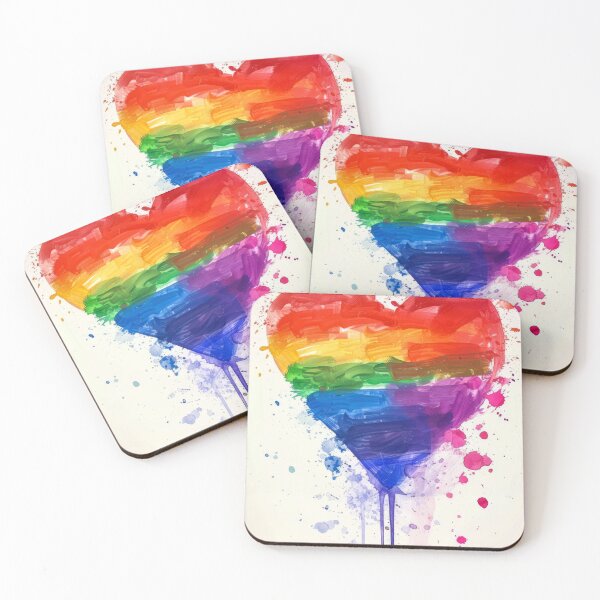 Item preview, Illustration of a heart in the rainbow colors celebrating the diversity of the LGBT community designed and sold by JuanmaLW.