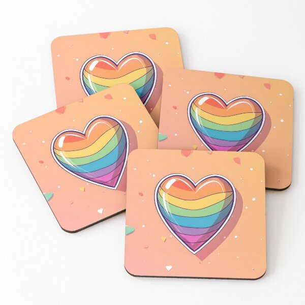 Item preview, Illustration of a heart in the rainbow colors celebrating the diversity of the LGBT community designed and sold by JuanmaLW.