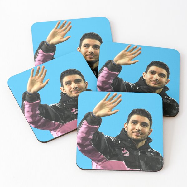 Item preview, Esteban Ocon F1 Driver in Black Jacket Waving Alpine F1 Team Pierre Gasly designed and sold by FormulaGTee1.