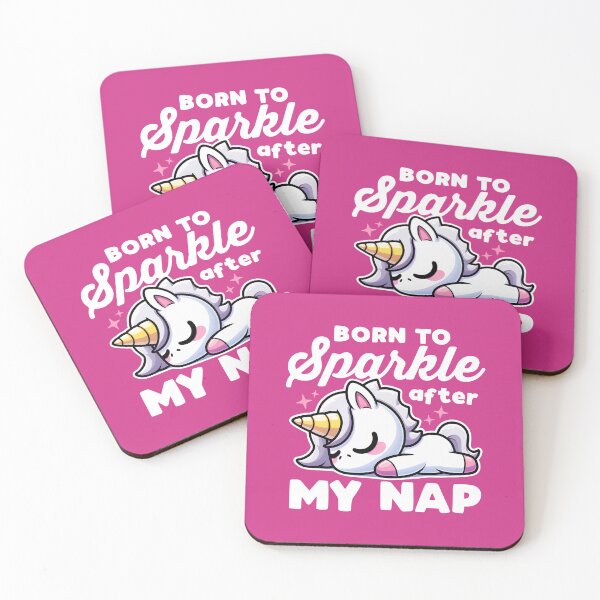 Item preview, Born To Sparkle Kawaii Unicorn designed and sold by DetourShirts.