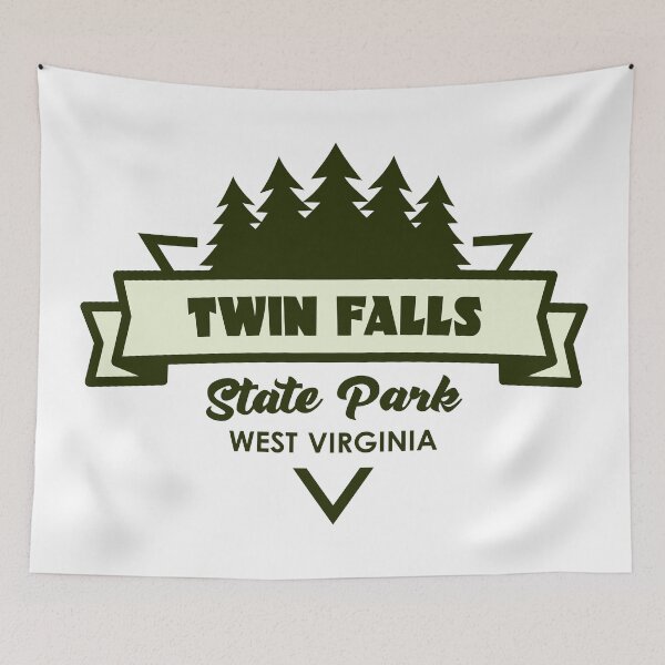 Item preview, Twin Falls State Park West Virginia Trees And Ribbon designed and sold by bivenart.
