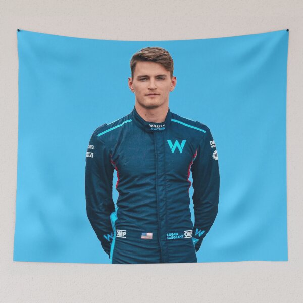 Item preview, Logan Sargeant F1 Driver in Blue Race Suit Williams F1 Team Alex Albon designed and sold by FormulaGTee1.