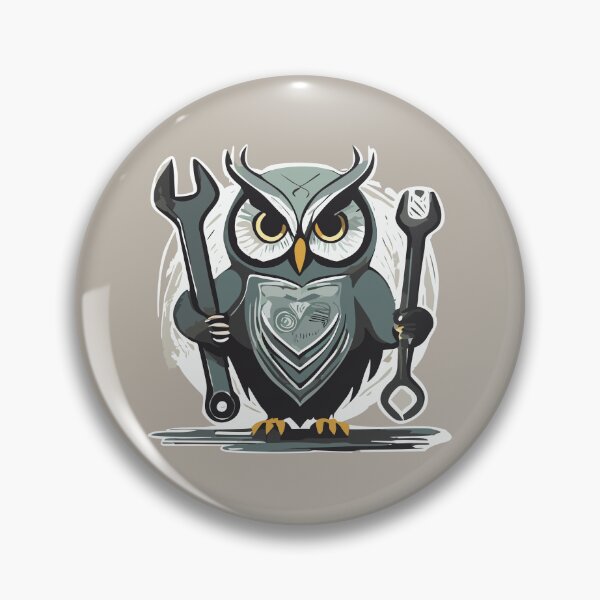Item preview, owl holding a Wrench, T Shirts for Men designed and sold by Firas Aljazzar.