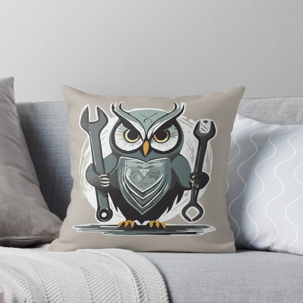 Item preview, owl holding a Wrench, T Shirts for Men designed and sold by Firas Aljazzar.