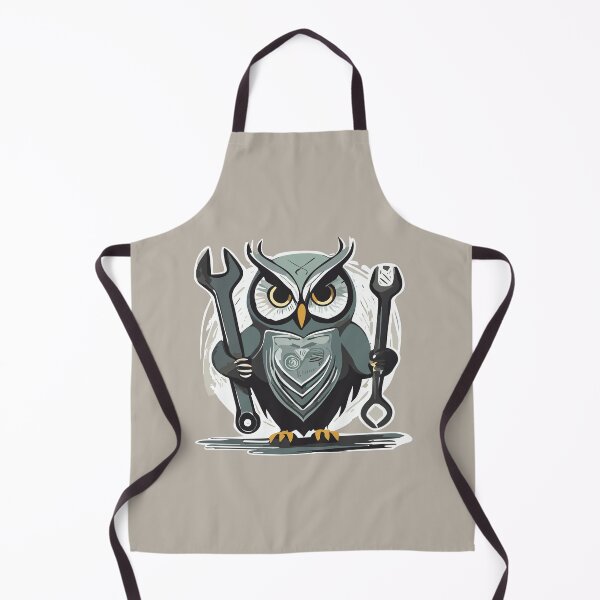 Item preview, owl holding a Wrench, T Shirts for Men designed and sold by Firas Aljazzar.