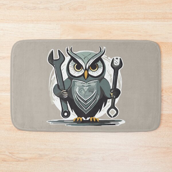 Item preview, owl holding a Wrench, T Shirts for Men designed and sold by Firas Aljazzar.