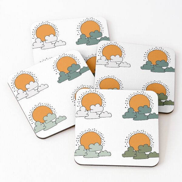Item preview, Cute orange sun in colorful clouds designed and sold by BALCONYDOORS.