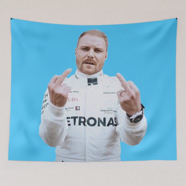 Item preview, Valtteri Bottas F1 Driver Middle Finger Alfa F1 Team Zhou Guanyu Teammate Stake designed and sold by FormulaGTee1.