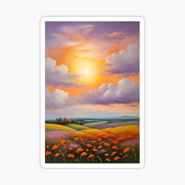 Dreamscapes Unbound: A Fauvist Journey Through Color and Texture Sticker