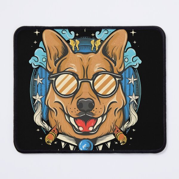 Item preview, Funny dog hipster with glasses designed and sold by QuantumAbstract.