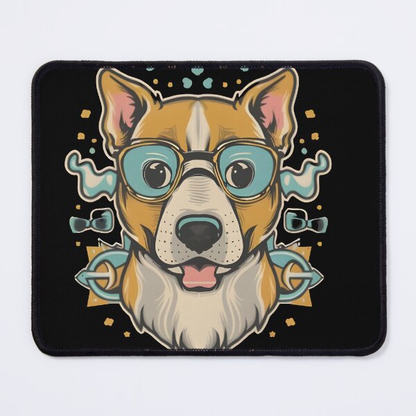 Item preview, Funny dog hipster with glasses designed and sold by QuantumAbstract.