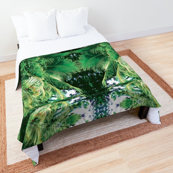 GREEN PALM TREE URN Comforter