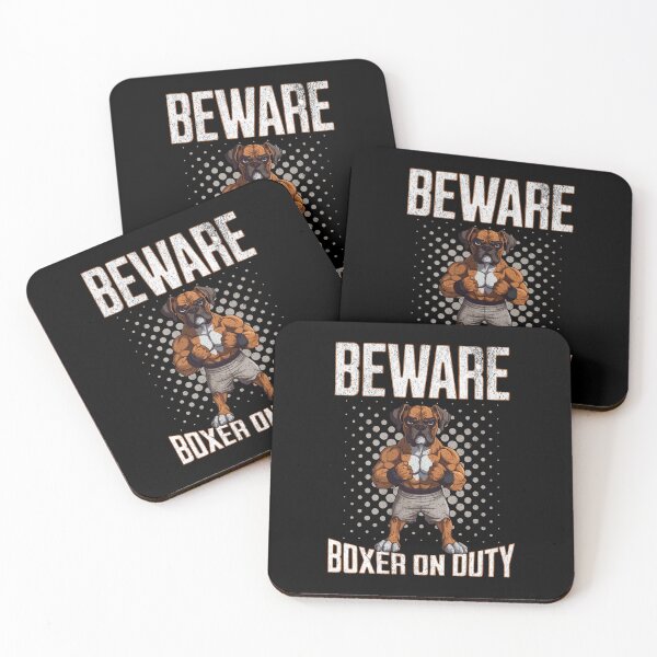 Item preview, Beware Boxer On Duty designed and sold by RockBeeDesigns.