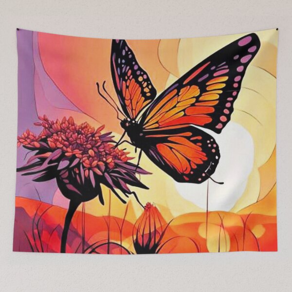 Item preview, Monarch Butterfly on flower designed and sold by George Hutton Hunter.