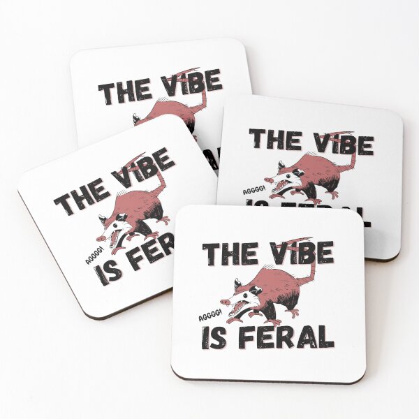 Item preview, Funny Fierce Possum Fury The Vibe Is Feral Angry Possum designed and sold by MotivaChic.