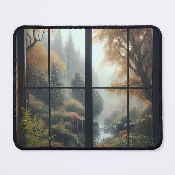Item preview, Rainy Day Window View Art | Apartment-Friendly Decor  designed and sold by PandaTShirtShop.
