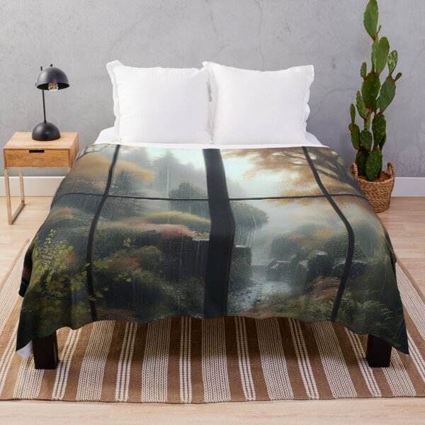 Item preview, Rainy Day Window View Art | Apartment-Friendly Decor designed and sold by PandaTShirtShop.