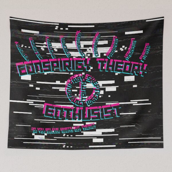 Item preview, Conspiracy Theory Enthusiast Glitched  designed and sold by WhiteCatGraphic.