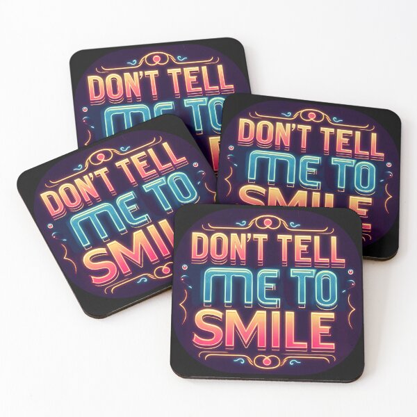 Item preview, Don't Tell Me To Smile, typography, retro designed and sold by maxmaj.