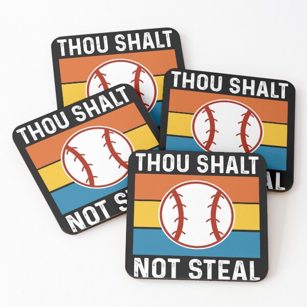 Item preview, Thou Shalt Not Steal, Funny Baseball Pun designed and sold by Sunserize Designs.
