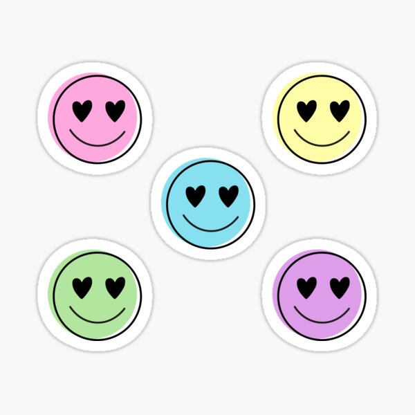 Pastel Valentine Smilies Decal