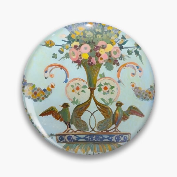 Item preview, French antique inspired flowers and scrolls designed and sold by SophieClimaArt.