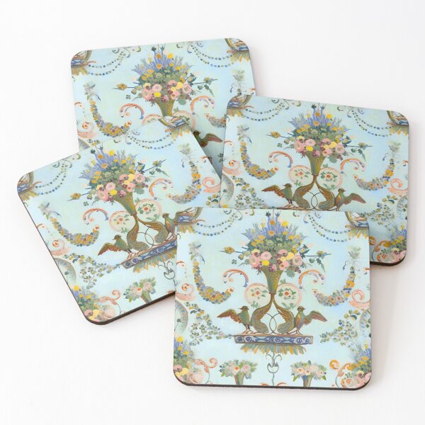 Item preview, French antique inspired flowers and scrolls designed and sold by SophieClimaArt.