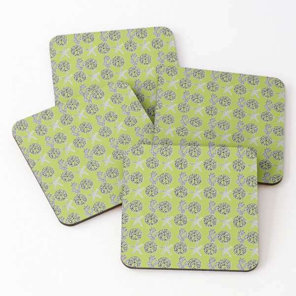 Item preview, Save Our Seas: Seaweed & Starfish Coral Coalition on Green Background designed and sold by IraNiva.