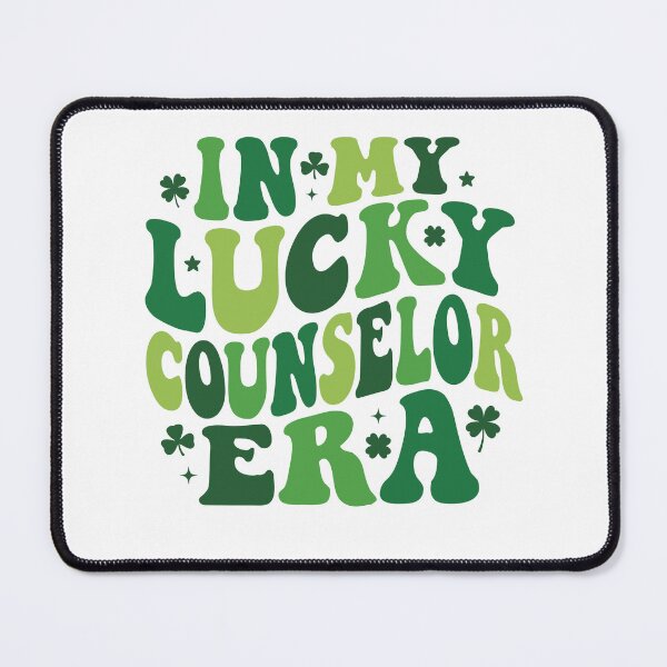 Item preview, Lucky School Counselor St Patrick's Day, Mental Health, Retro Shamrock Counselor designed and sold by behindthefacts.