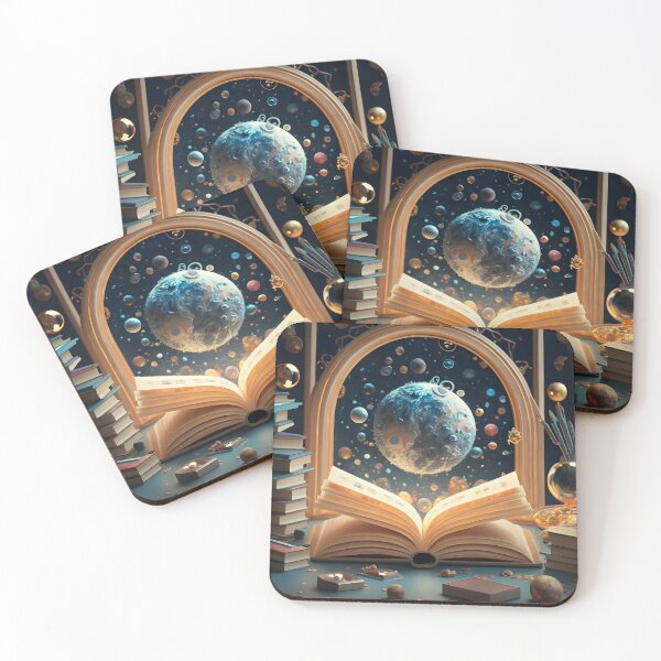 Item preview, planets above the book designed and sold by QuantumAbstract.