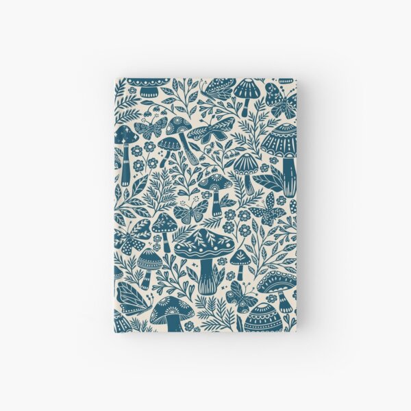 Enchanted Forest Floor Navy Blue Hardcover Journal