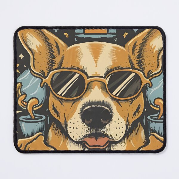 Item preview, Funny dog hipster with glasses designed and sold by QuantumAbstract.