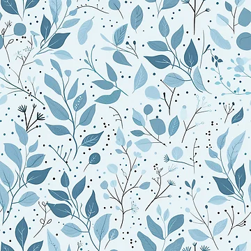 Artwork thumbnail, Blue flower pattern by TrPatternLab