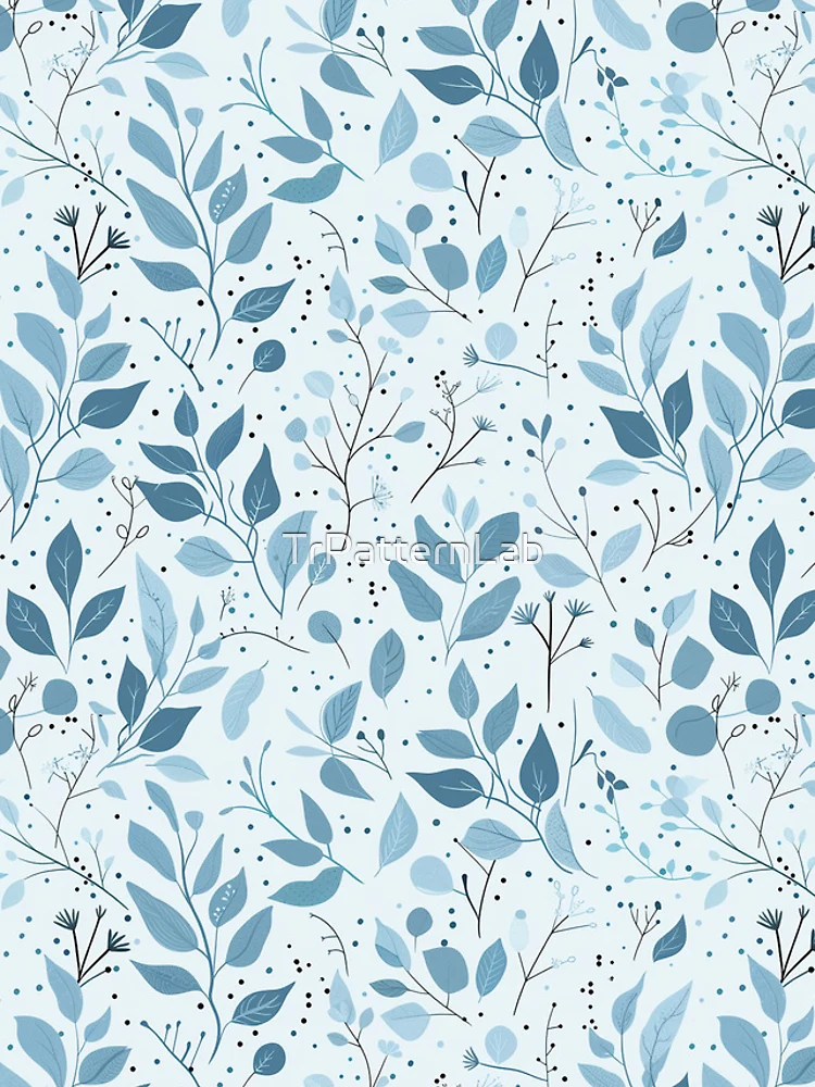 Thumbnail 4 of 4, iPhone Case, Blue flower pattern designed and sold by TrPatternLab.
