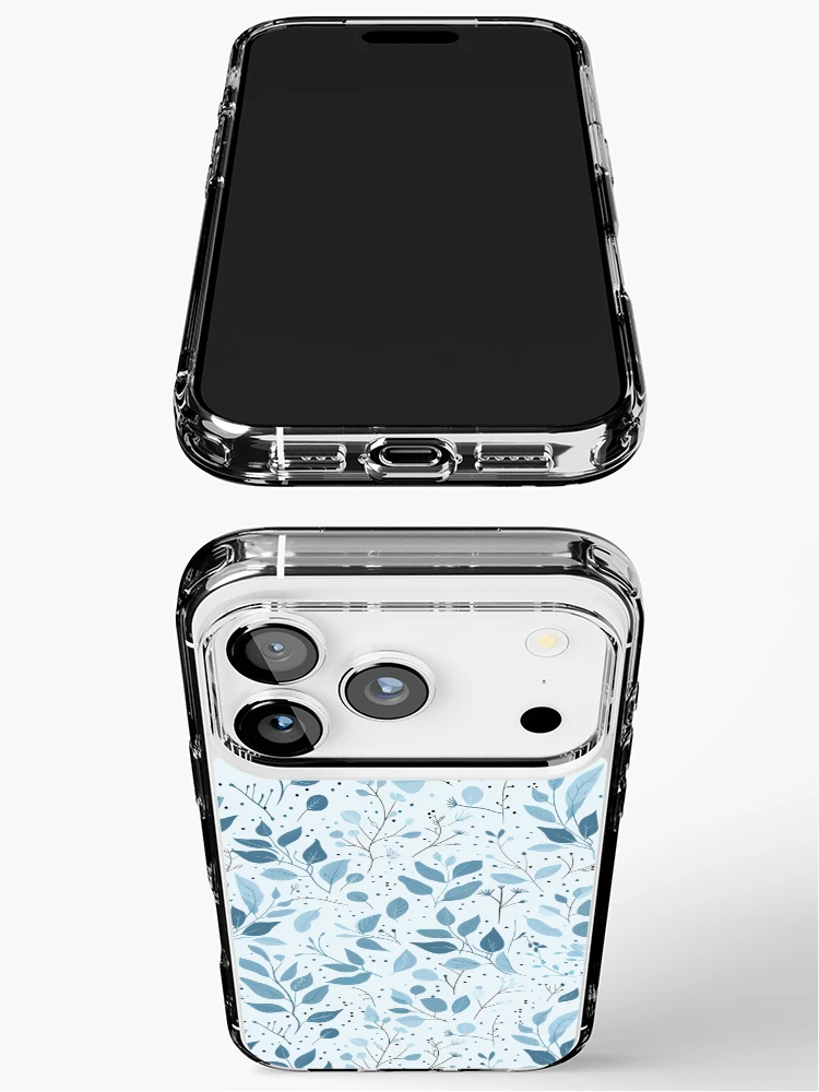 Thumbnail 3 of 5, iPhone Case, Blue flower pattern designed and sold by TrPatternLab.