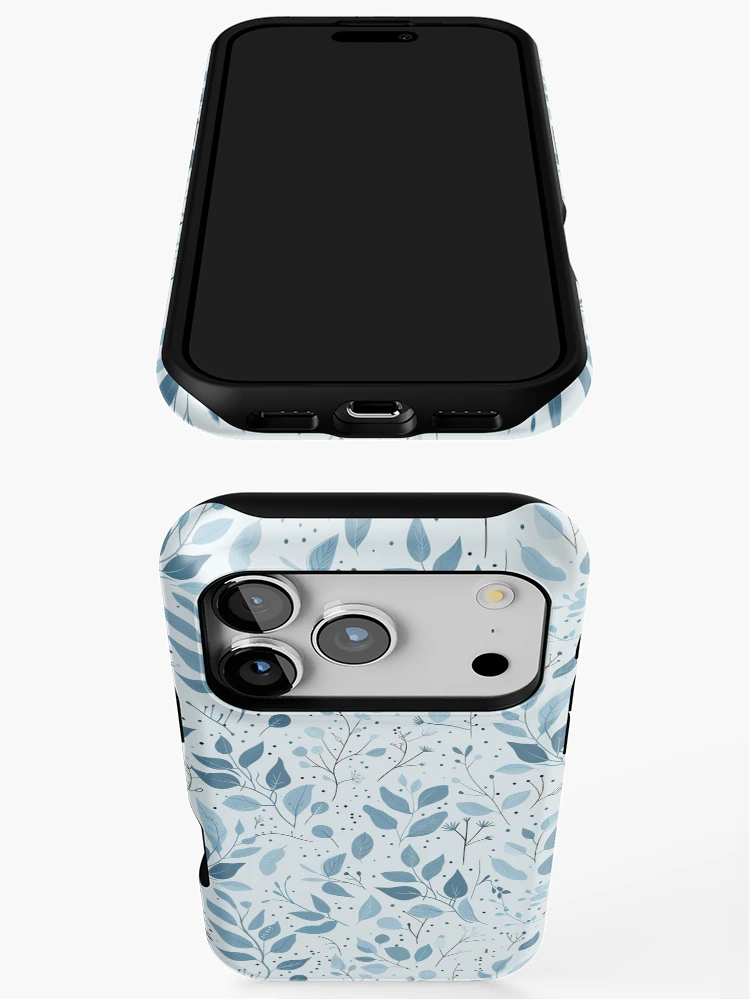 Thumbnail 3 of 4, iPhone Case, Blue flower pattern designed and sold by TrPatternLab.