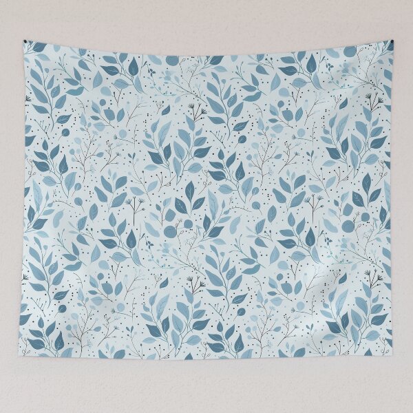 Item preview, Blue flower pattern designed and sold by TrPatternLab.