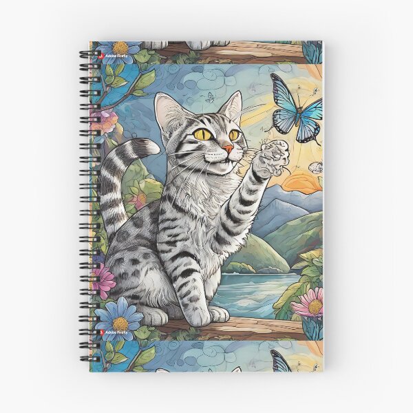 Item preview, a cat holding a butterfly designed and sold by Miya-ArtShop.