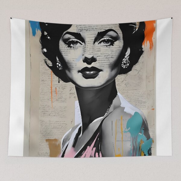 Item preview, Collage woman on newspaper designed and sold by Working-Woman.