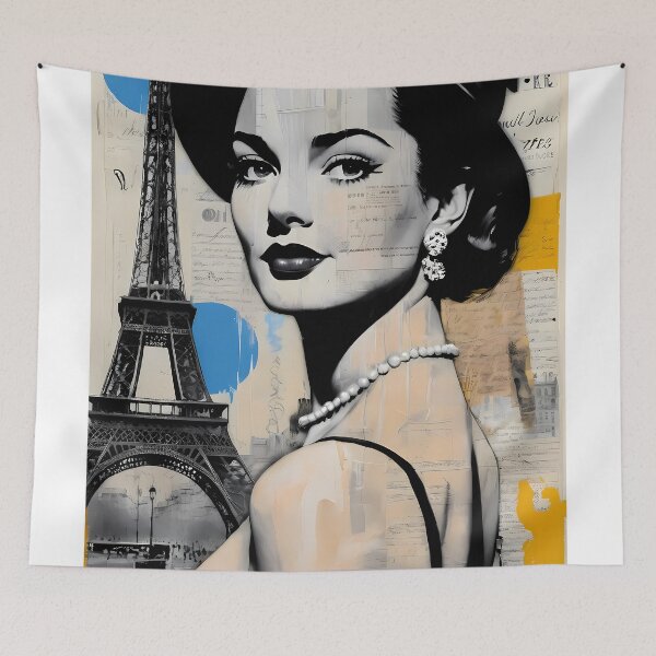 Item preview, Collage woman on newspaper designed and sold by Working-Woman.