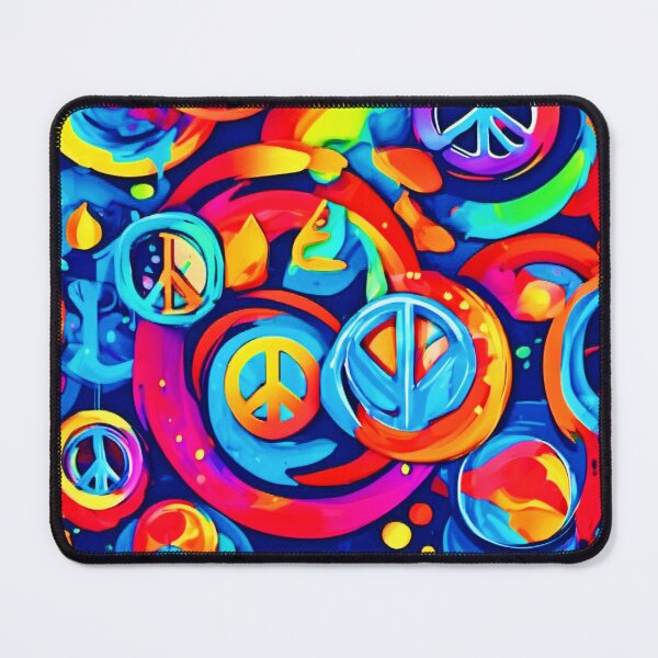 Item preview, Vibrant Harmony: Colorful Peace Logo Painting designed and sold by Health And Fitness Posts e-Store.