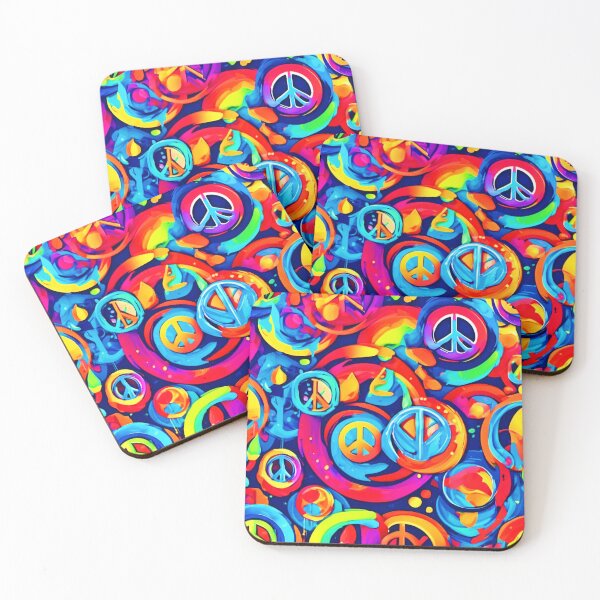 Item preview, Vibrant Harmony: Colorful Peace Logo Painting designed and sold by Health And Fitness Posts e-Store.