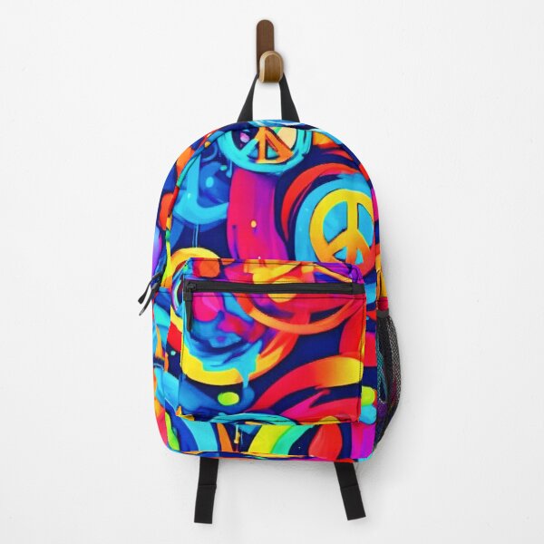 Item preview, Vibrant Harmony: Colorful Peace Logo Painting designed and sold by Health And Fitness Posts e-Store.