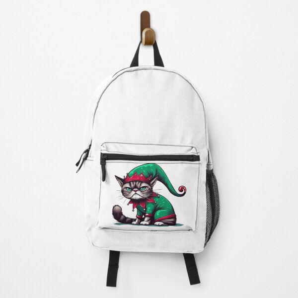 Item preview, Angry Cat - Elf Helper Christmas Hater Christmas Hates You Too I Hate People designed and sold by Cr320.