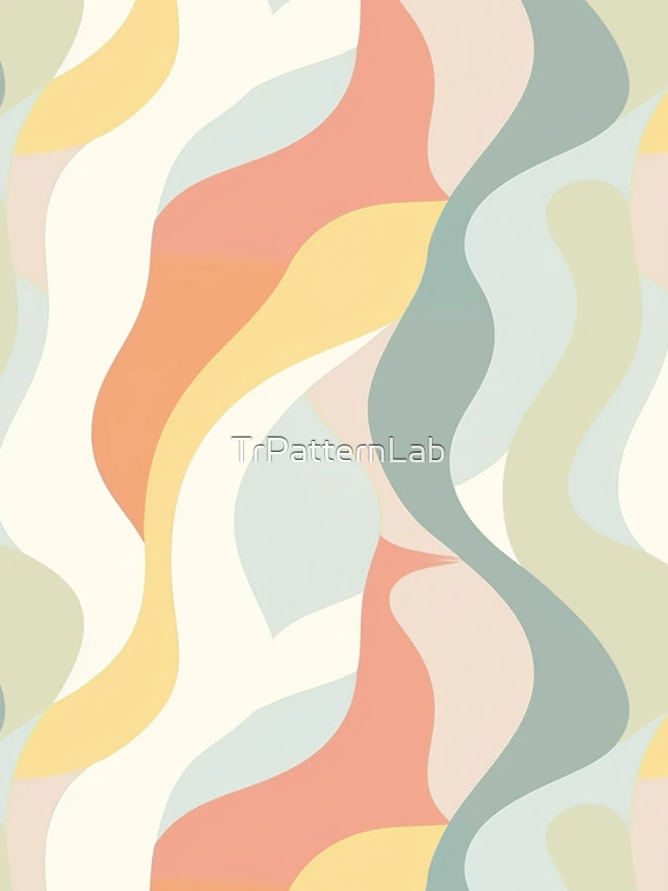 Thumbnail 5 of 5, iPhone Case, Pastel wave pattern designed and sold by TrPatternLab.