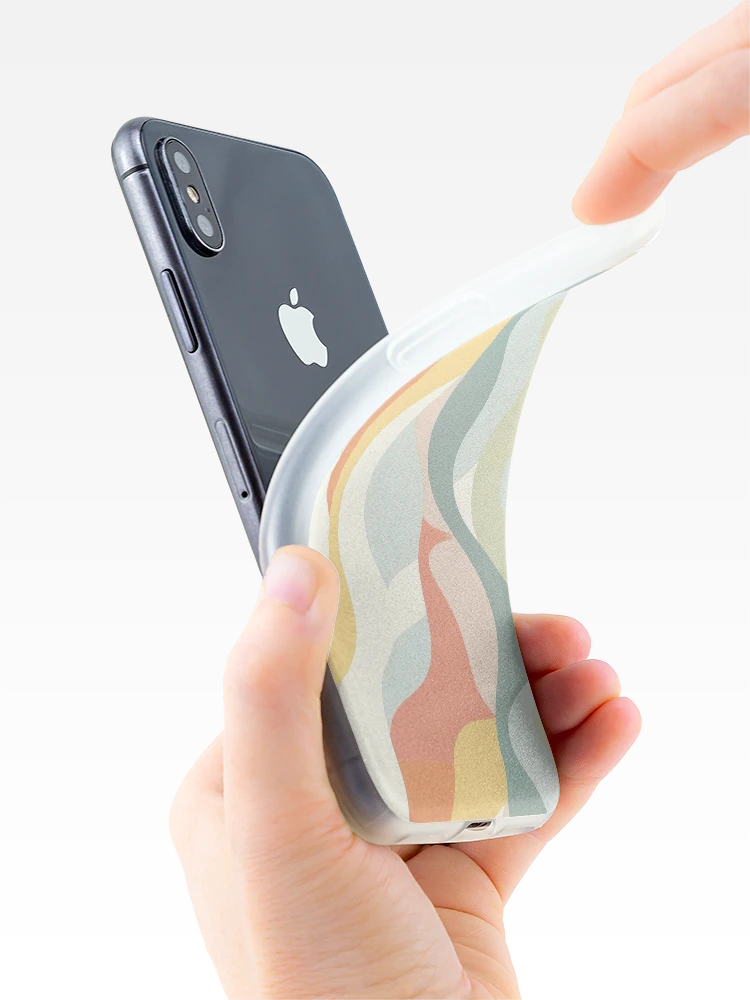 Thumbnail 4 of 5, iPhone Case, Pastel wave pattern designed and sold by TrPatternLab.